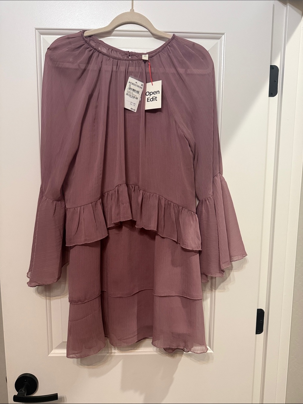 Mauve High-Low Ruffle 2-piece Dress